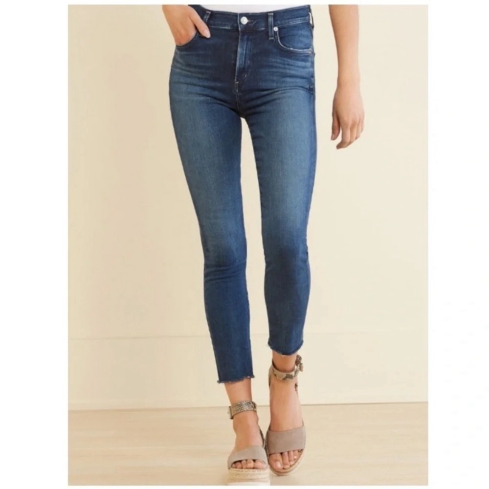 Agolde Sophie Dark Wash Jeans Skinny Mid Rise Ankle Denim Size 26